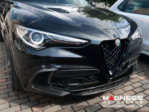  Alfa Romeo Stelvio Front Splitter - Carbon Fiber - Quadrifoglio